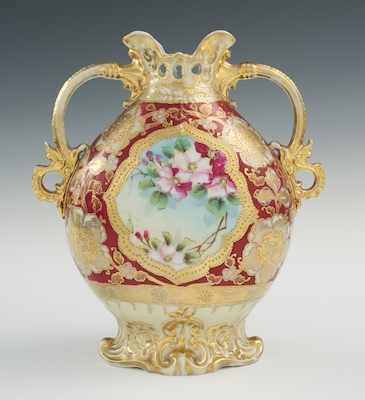 Appraisal: A th Century Nippon Moriage Vase The vase has an