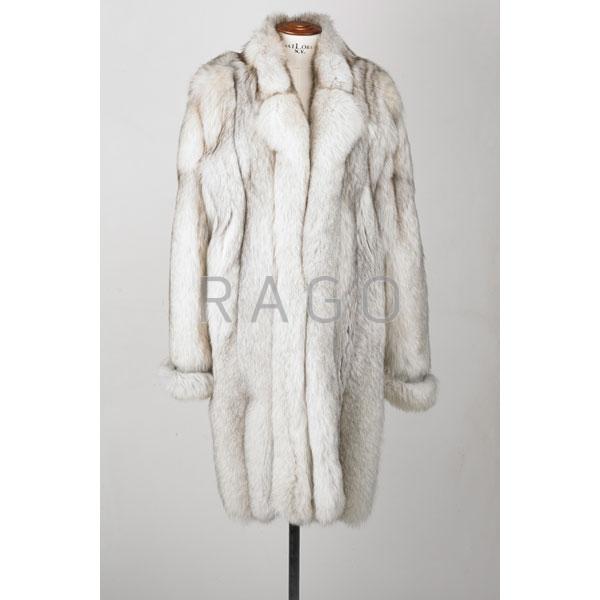 Appraisal: CHRISTIAN DIOR SILVER FOX FUR FULL LENGTH COAT Condition Report