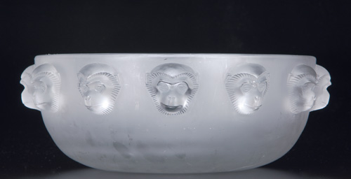 Appraisal: R LALIQUE Bowl Madagascar clear and frosted c Some small