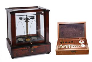 Appraisal: Becker cased balance scale with accompanying set of Norwich weights