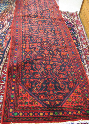 Appraisal: PERSIAN TRIBAL CORRIDOR CARPET Hamadan villages region Hamadan province hand