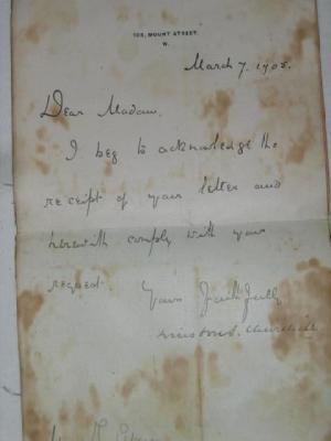 Appraisal: A letter written and signed by Winston S Churchill dated