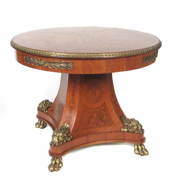 Appraisal: A Charles X style gilt bronze mounted table height in