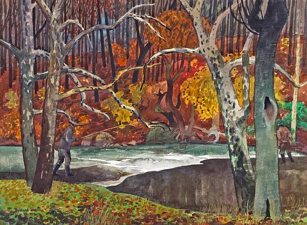 Appraisal: Millard Sheets American - Pennsylvania Stream signed and dated 'Millard