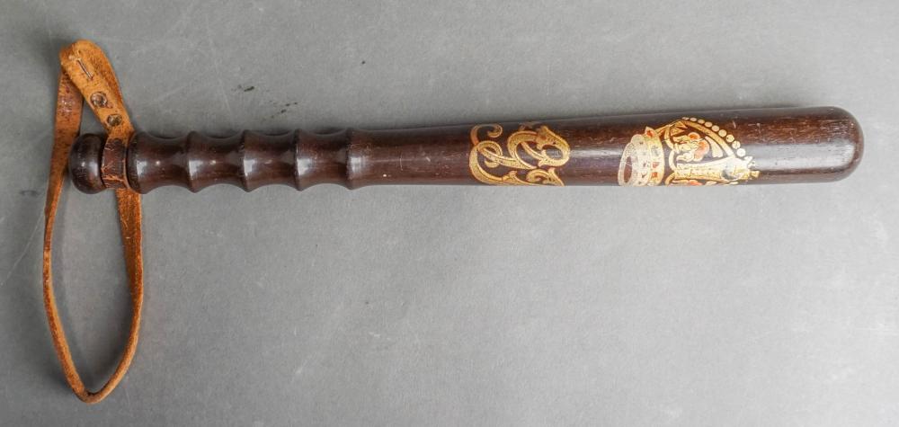 Appraisal: ENGLISH WOODEN POLICE BATONEnglish Wooden Police Baton