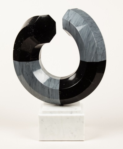 Appraisal: Michael Esbin Marble sculpture dated American Contemporary b Abstract grey