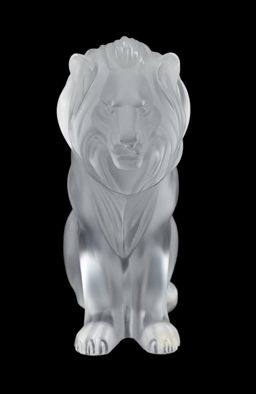 Appraisal: LALIQUE FRANCE 'BAMARA' LION FIGURE Lalique France 'Bamara' lion figure