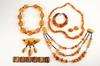 Appraisal: JEWELRY LOT - Eight piece lot of amber jewelry Baltic