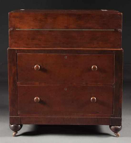 Appraisal: American Classical mahogany writing desk Maryland or Pennsylvania circa lift