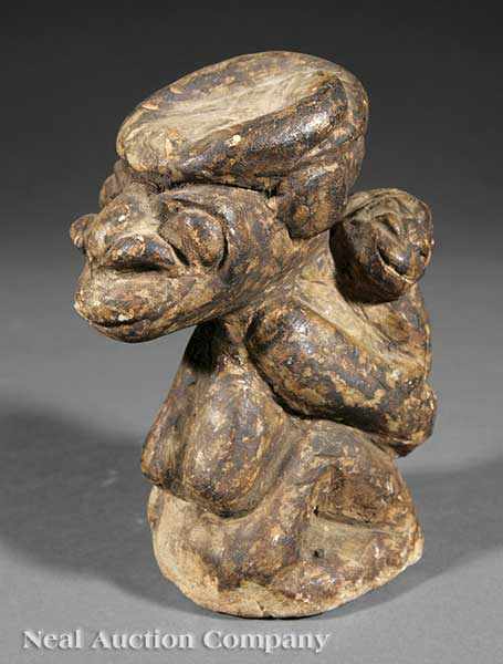 Appraisal: A Sierra Leone Carved Stone Nomoli or Pomdo Figural Group