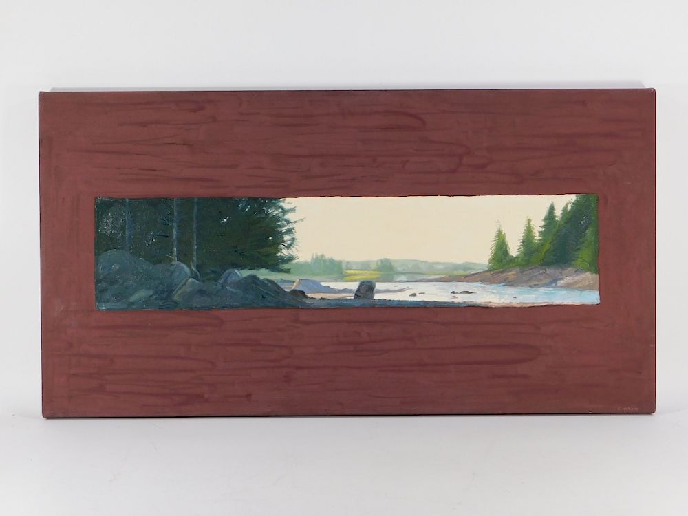 Appraisal: Conley Harris O C River Landscape Painting Conley Harris Massachusetts