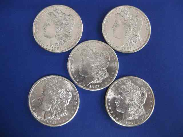 Appraisal: - S Morgan Silver Dollars uncirculated