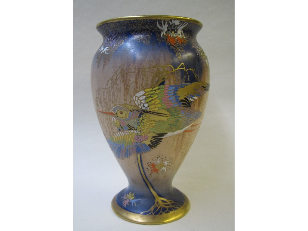 Appraisal: A Carlton Ware baluster vase painted with an exotic bird