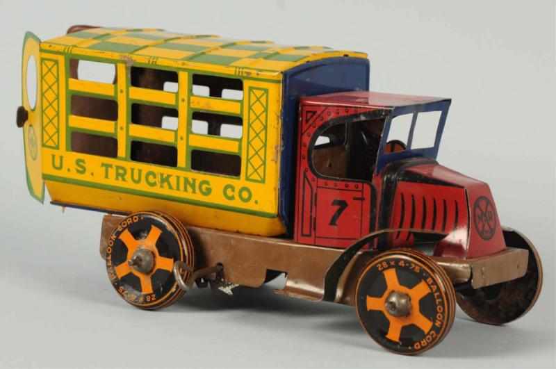 Appraisal: Tin Litho Marx Trucking Company Truck Wind-Up Toy American Working