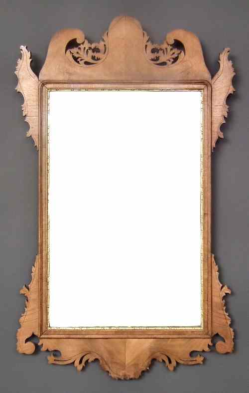 Appraisal: A mahogany framed rectangular wall mirror of Georgian design with