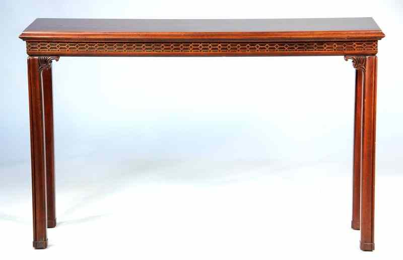 Appraisal: Chippendale Style Sofa Table th century solid mahogany carved straight