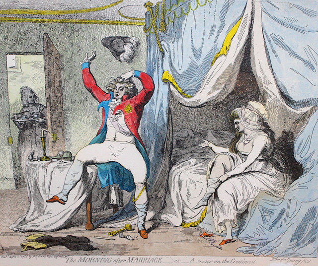 Appraisal: AFTER JAMES GILLRAY'The Morning After Marriage or A Scene on