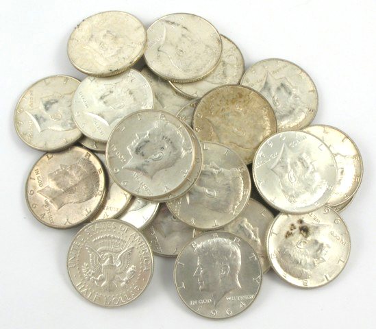 Appraisal: TWENTY-NINE U S SILVER KENNEDY HALF DOLLARS -P and -D