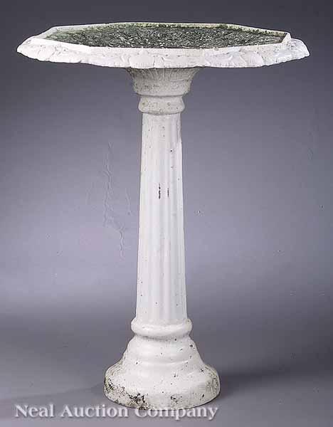 Appraisal: An American Victorian-Style Cast Aluminum Birdbath th c after Fiske