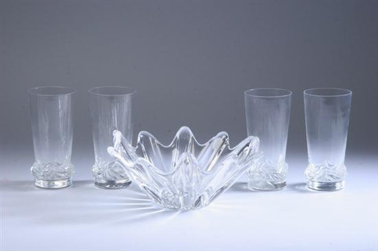 Appraisal: COLLECTION OF DAUM GLASSWARE Including twelve tall glasses and a