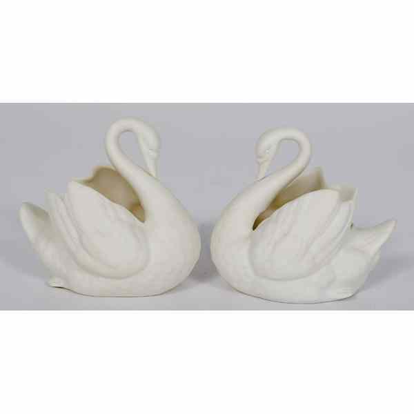 Appraisal: Boehm Swans American A pair of bisque Boehm swans each