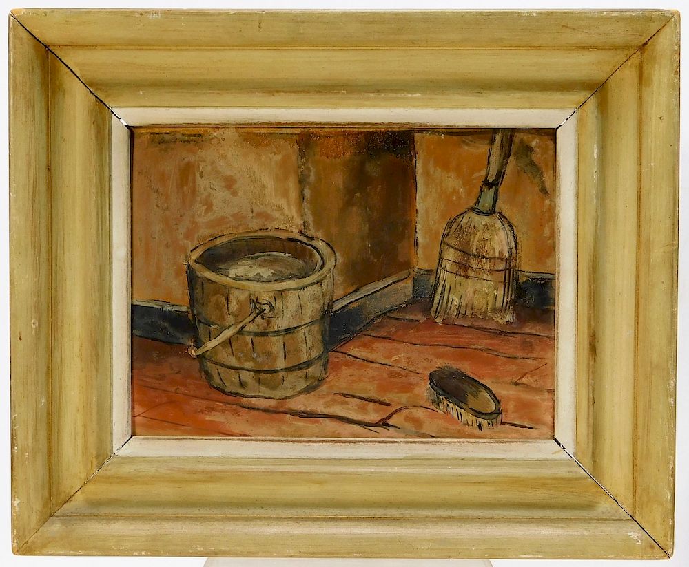 Appraisal: Edward Rosenfeld Home Cleaning Still Life Painting Edward Rosenfeld United