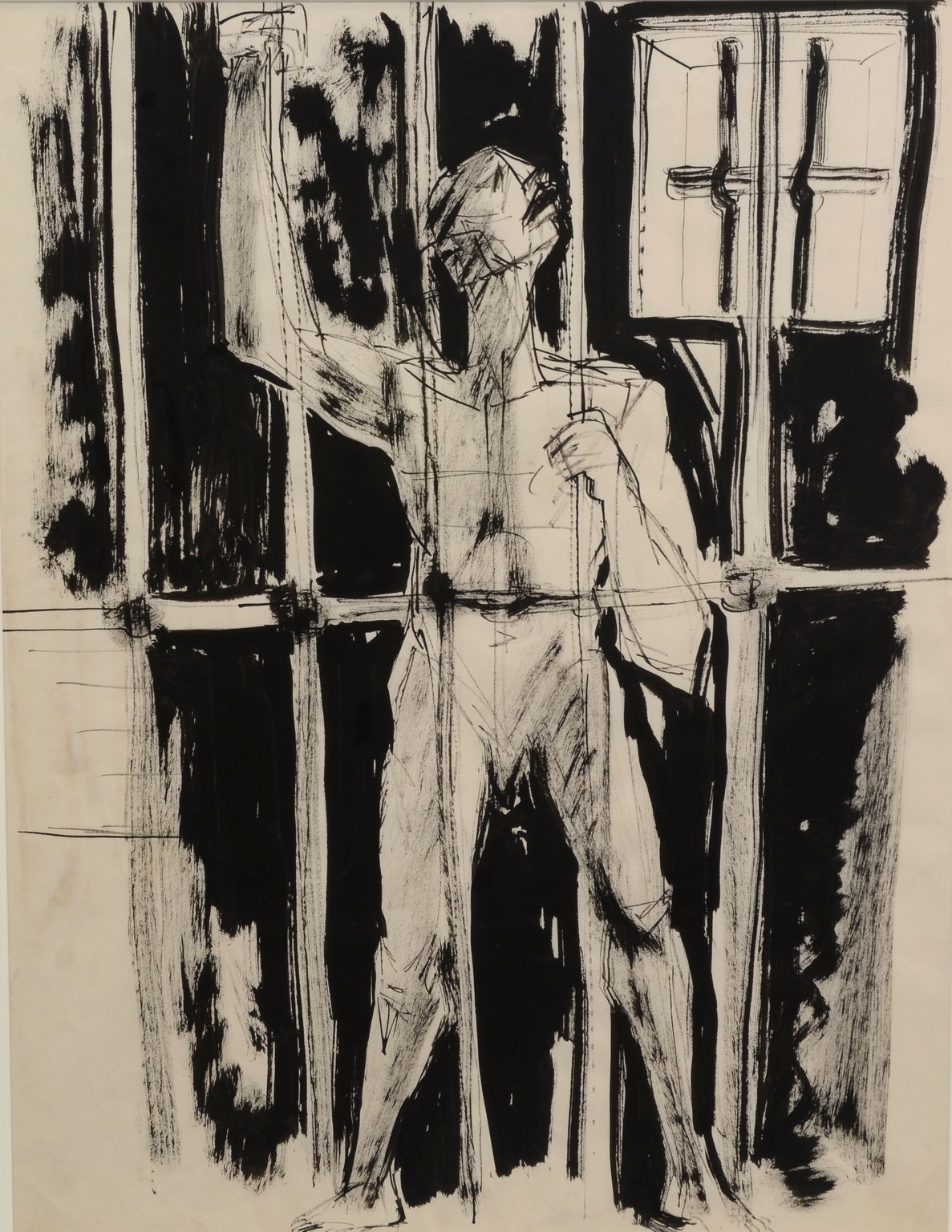 Appraisal: Virgil Cantini Italian American - ink on paper Jailed -