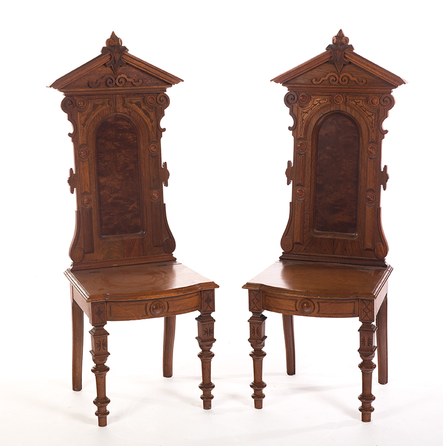 Appraisal: PAIR OF VICTORIAN LITURGICAL SEATS American th quarter- th century