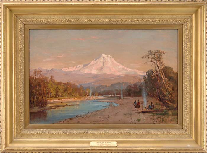 Appraisal: THOMAS HILL American - SUNSET ON MT RANIER Oil on