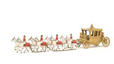 Appraisal: Lesney - large scale Coronation Coach comprising - Gilt Coach