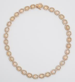 Appraisal: K Rose Gold Link Necklace each of the links with