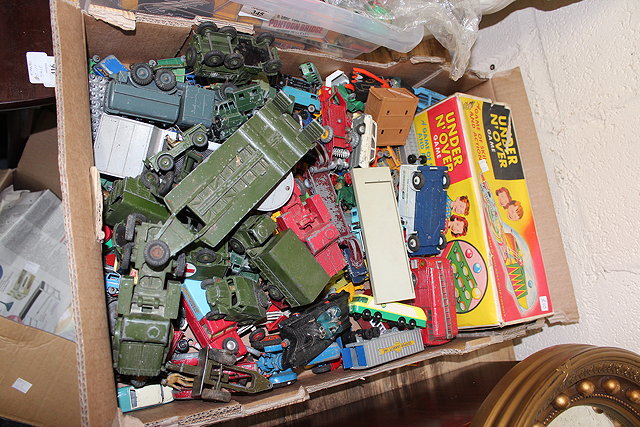 Appraisal: A LARGE QUANTITY OF PLAY WORN DINKY and other toy