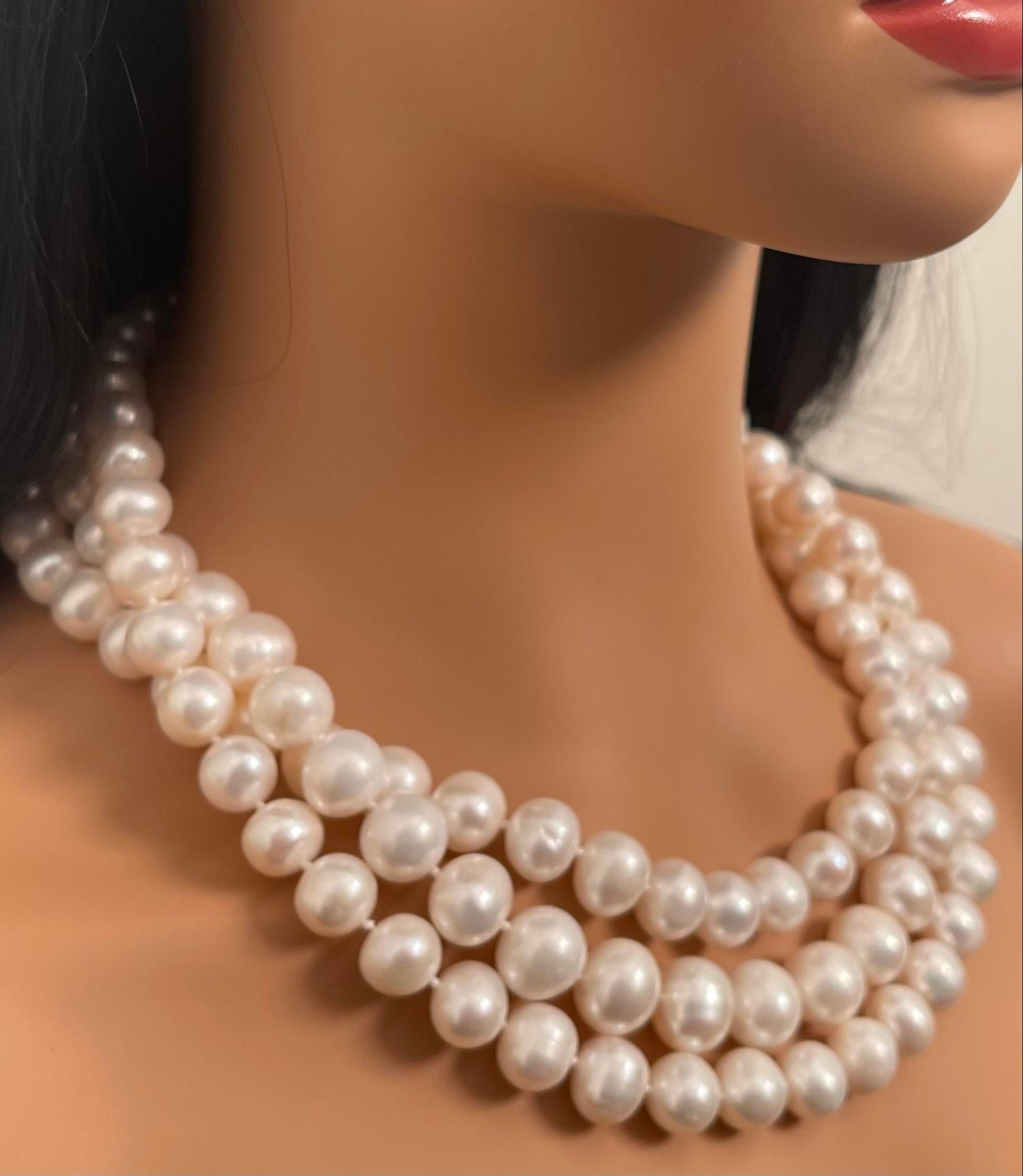 Appraisal: CONTINUOUS NATURAL PEARL NECKLACE continuous white opalescent natural pearl necklace