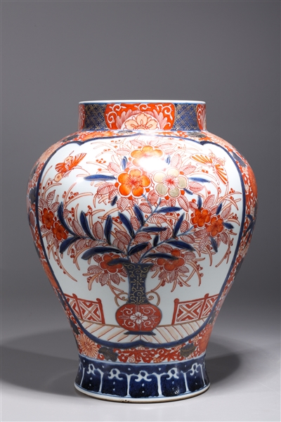 Appraisal: Chinese Imari type gilt porcelain vase with allover floral designs