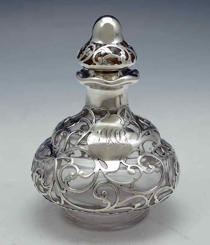 Appraisal: GORHAM SILVER OVERLAY SCENT BOTTLE Marked Gorham Mfg Co R