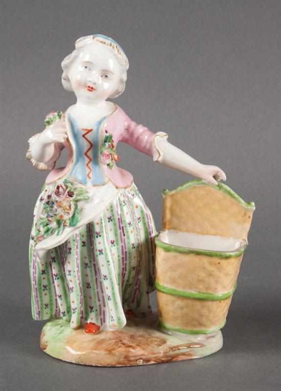 Appraisal: German porcelain figural match holder late th century modeled as