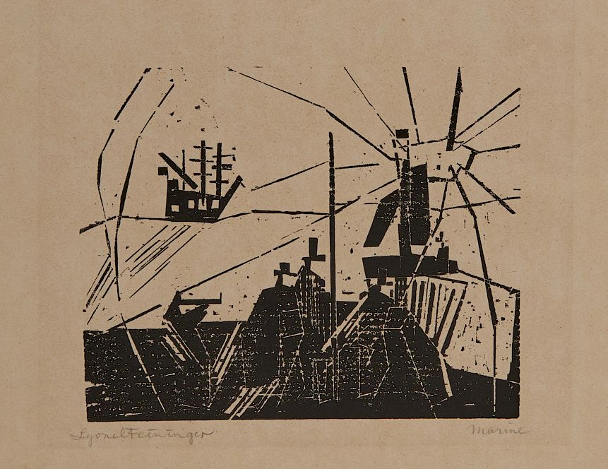 Appraisal: LYONEL FEININGER American German - Am Quai Marine On the