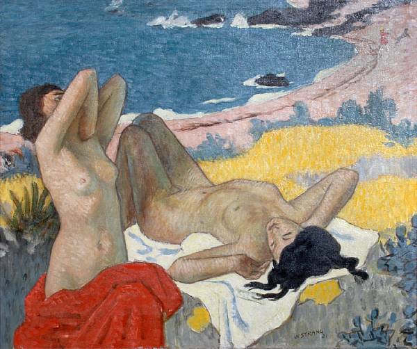 Appraisal: William Strang Scottish - Untitled The Sunbathers signed and dated