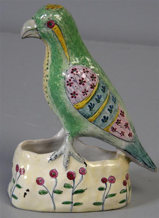 Appraisal: Veuve Perrin style pottery parrot painted in coloured glazes bearing