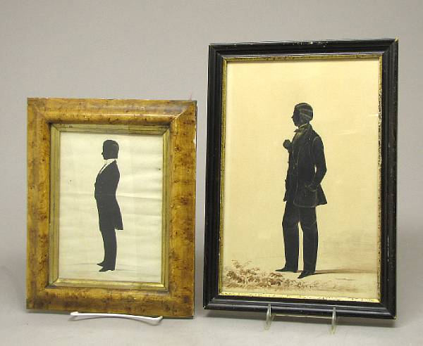 Appraisal: Three full length cut out silhouettes of gentlemen th century