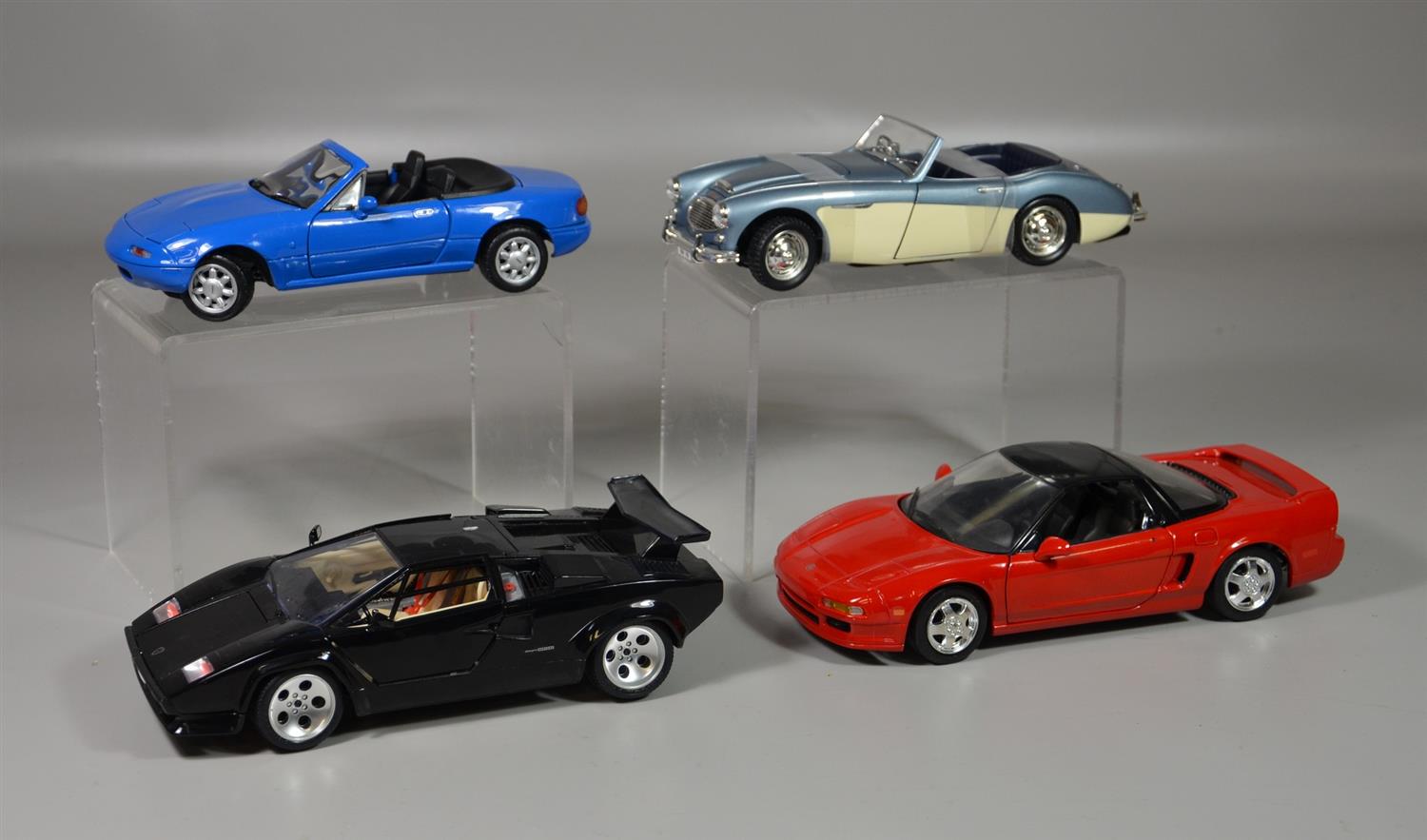 Appraisal: Scale model cars Ertl Austin Healey Burago Lamborghini Countach Kyosho