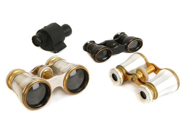 Appraisal: Two pairs of opera glasses together with two other pairs