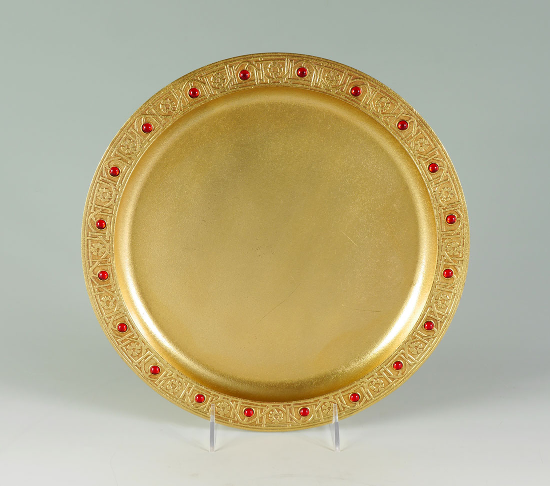 Appraisal: TIFFANY GILT BRONZE DORE CHARGER Embossed rim with floral motif