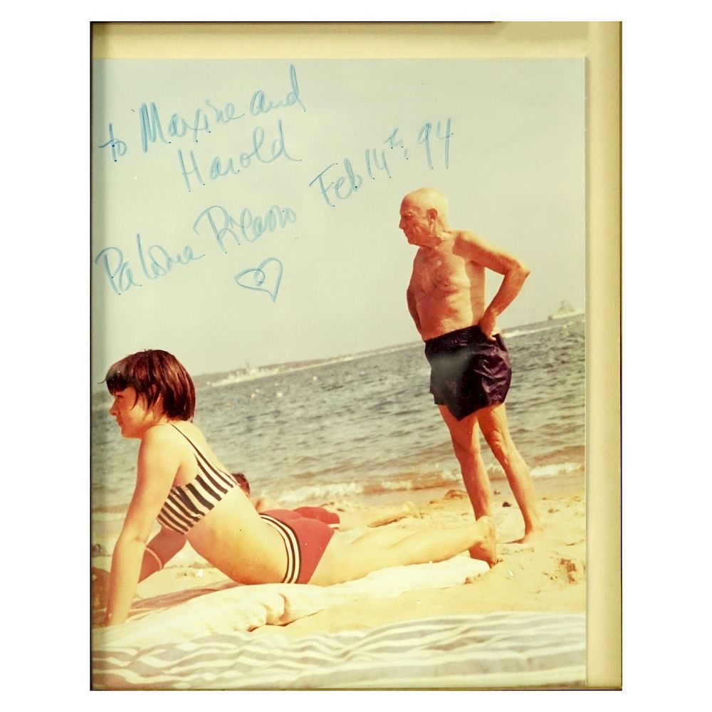 Appraisal: Photograph Of Picasso Signed By Paloma Picasso Color Photograph Of