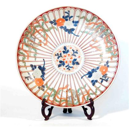 Appraisal: Export porcelain Imari charger Dia in discoloration and wear