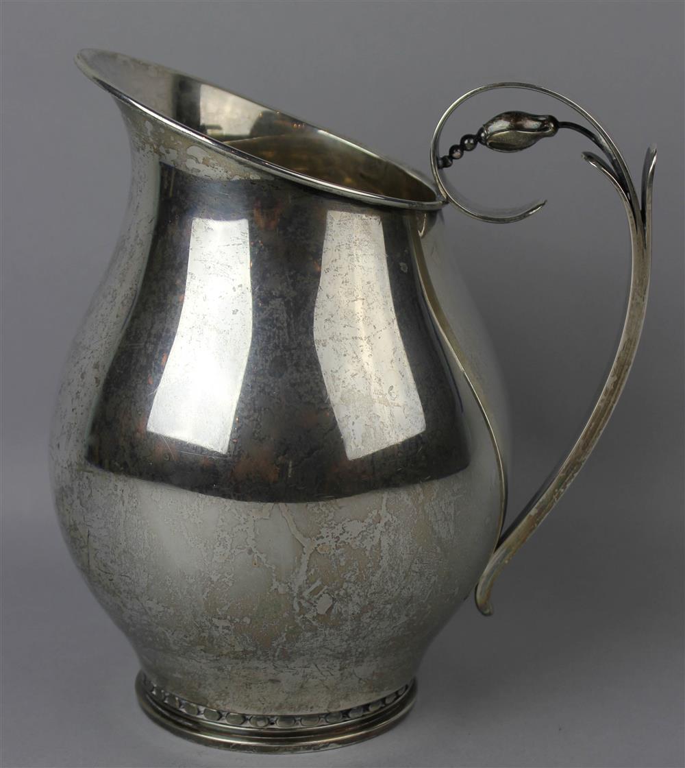 Appraisal: AMERICAN SILVER WATER PITCHER BY ALPHONSE LA PAGLIA marked with