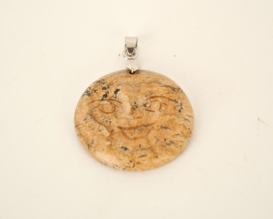 Appraisal: Jasper Pendant in form of face