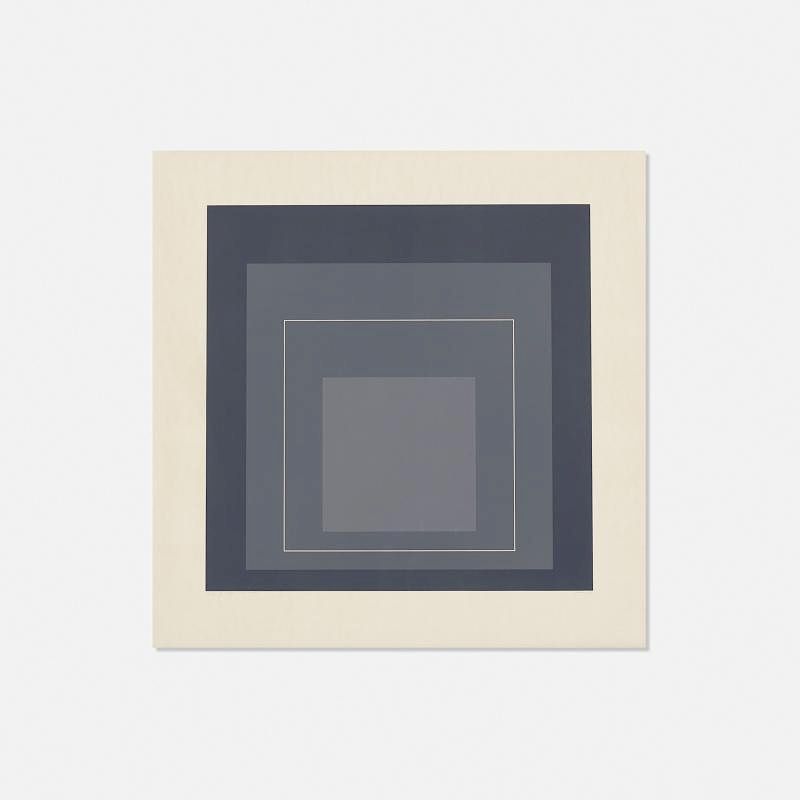 Appraisal: Josef Albers White Line Square V Josef Albers White Line