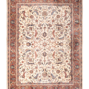 Appraisal: An Indian Wool Rug Second Half th Century feet inches