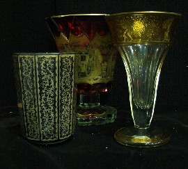 Appraisal: Two Bohemian vases after Moser together with a th century